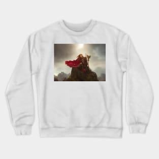 Female warrior victorious Crewneck Sweatshirt